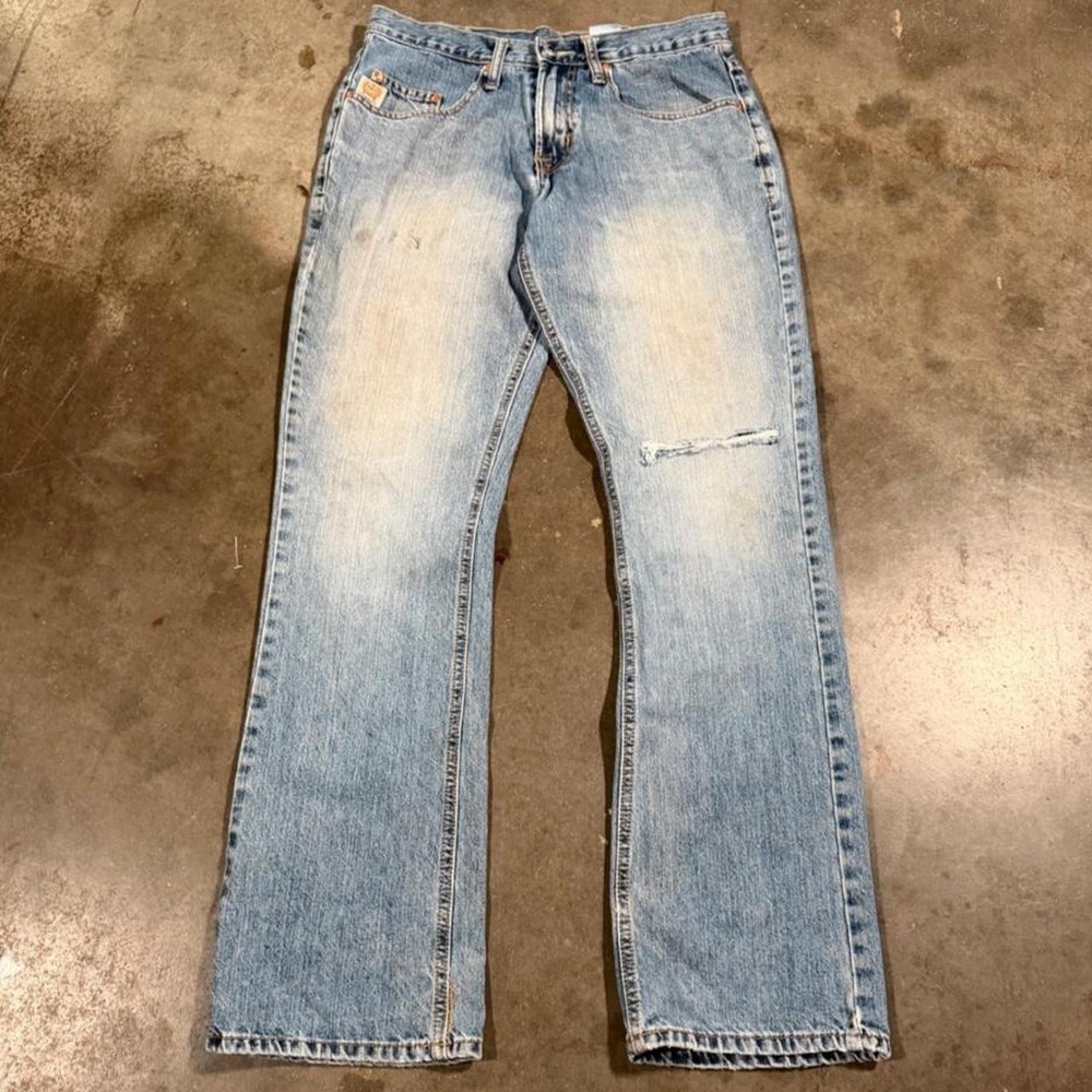 Cinch Mens Y2K Bootcut Jeans Light Wash Blue Denim Size 32x32
